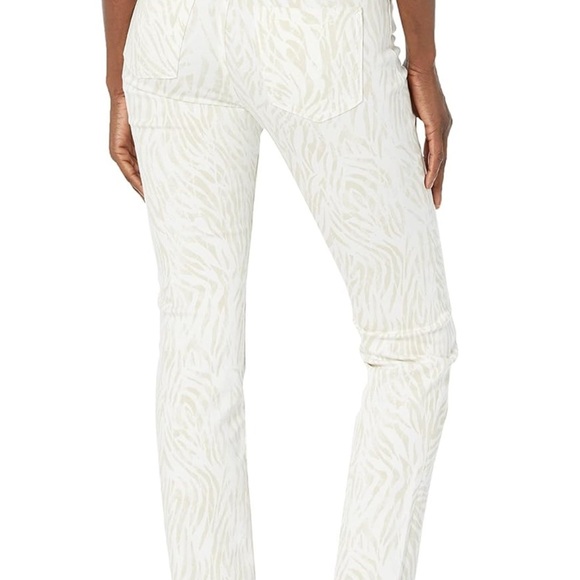 Hudson Distorted Zebra Holly Jeans Straight Leg Stretch Cream Tan Hi Rise Sz 28 - Picture 8 of 16